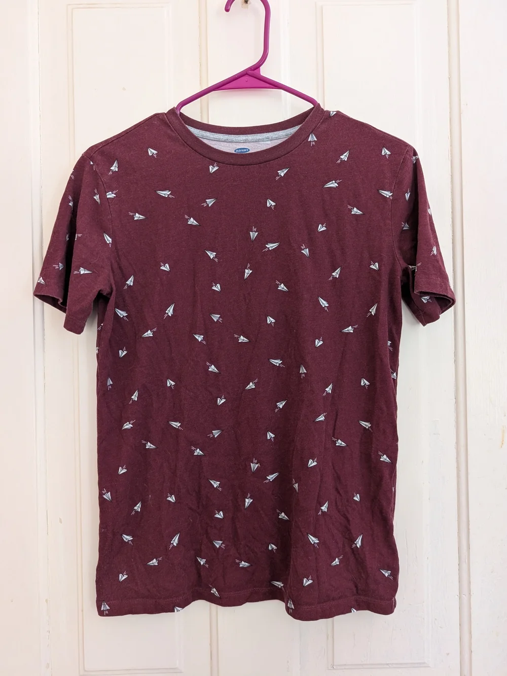 Paper Airplanes Old Navy Kids Maroon SS Tee XL (14-16)